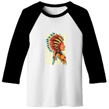 Discover US Flag Headdress Indian Roots Indigenous Native American Baseball Tees