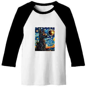 Discover Total Solar Eclipse Blue Heeler Dog Baseball Tees