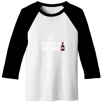 Discover Powered By Soy Sauce Condiment Soya Sauce Chef Cook Baseball Tees