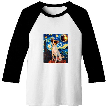 Discover Total Solar Eclipse Toy Fox Terrier Dog Baseball Tees