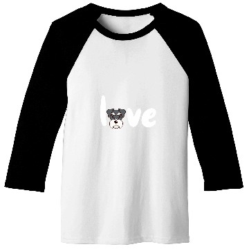 Discover SCHNAUZER DOG LOVE for valentines day Baseball Tees