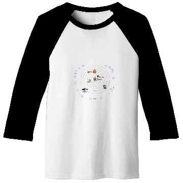 Discover Solar System Diagram Baseball Tees