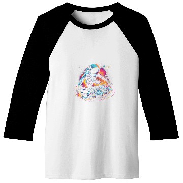 Discover Space Groove Astronaut DJ DJing in Space EDM Graphic 1 Baseball Tees