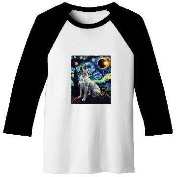 Discover Total Solar Eclipse Dogo Argentino Dog Baseball Tees