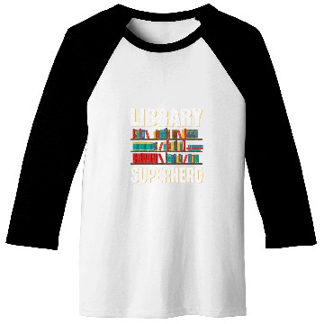 Discover Library Superhero I Librarian Baseball Tees