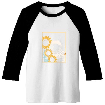 Discover Space Explorer Sunflowers Astronaut Baseball Tees