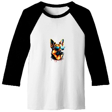 Discover German Shepherd Short Haired Shepherd Dog Design Baseball Tees