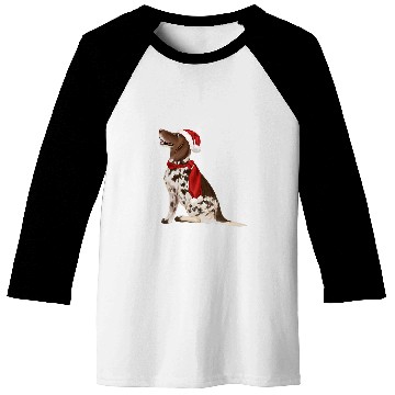 Discover German Shorthaired Pointer dog Santa Christmas dogs lover Baseball Tees