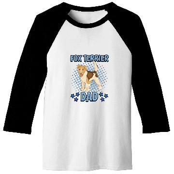 Discover Mens Fox Terrier Dad Daddy Fathers Day Fox Terrier Baseball Tees