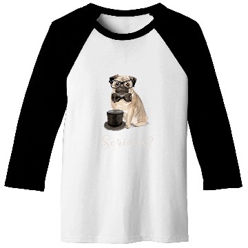 Discover Serious Pug Baseball Tees