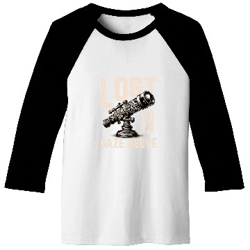 Discover Lost in A Gaze Above Stargazer Telescope Astronomy Baseball Tees