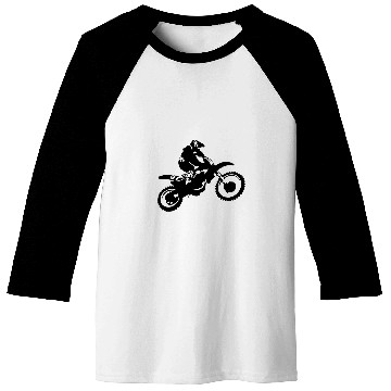 Discover Motor X Silhouette Dirt Bike Baseball Tees