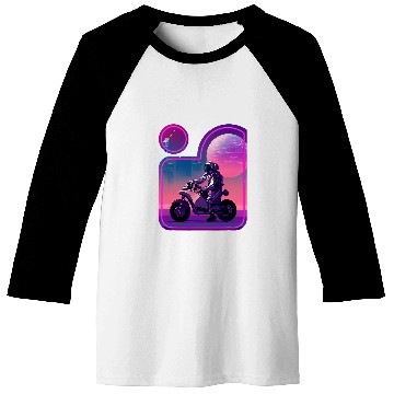 Discover Motorcycle Riding Astronaut 2Futuristic Space Exploration Baseball Tees