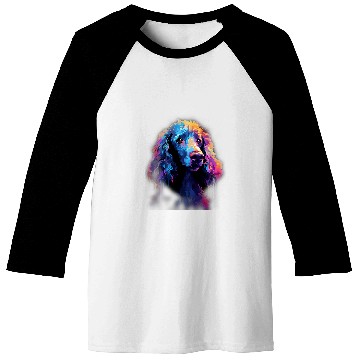 Discover Poodle Dog Abstract Impression Colorful Graphic Art Baseball Tees