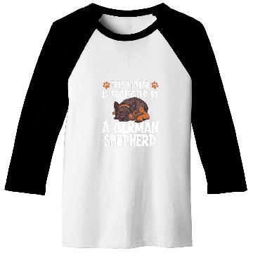 Discover This Human Is Protected By A German Shepherd 2 Baseball Tees