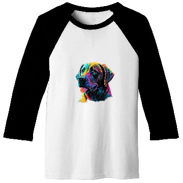 Discover Labrador Lab Dog Lover Splash Graffiti Art Pet 4 7 Baseball Tees