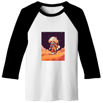 Discover Toy Poodle Mars Funny Dog Astronaut Baseball Tees