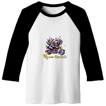 Discover Mardi Gras Pitbull Mardi Growl Crawl Parade Motorcycle Baseball Tees