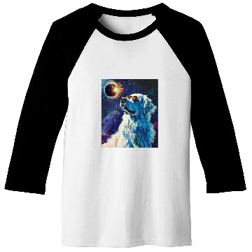 Discover Total Solar Eclipse Great Pyrenees Dog Baseball Tees