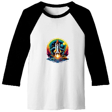 Discover Space Shuttle Science Astronomy 21 Baseball Tees