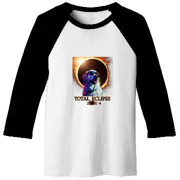 Discover Total Eclipse 4 08 24 Great Pyrenees Dog With Glasses Baseball Tees