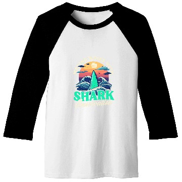 Discover Waves Shark Conservation Design Biologist Shark Lover Baseball Tees