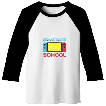 Discover back to school game over teacher student controller Baseball Tees