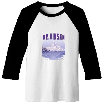 Discover Mountains Antarctica Climbing Mount Vinson Nature Hiking Baseball Tees