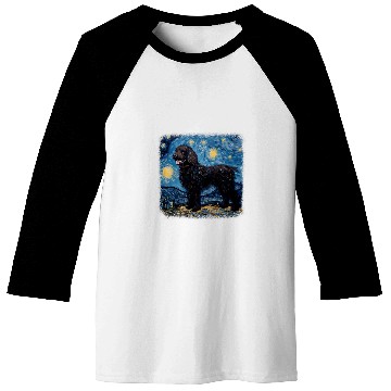 Discover Van gogh Newfoundland in starry night 1 Baseball Tees