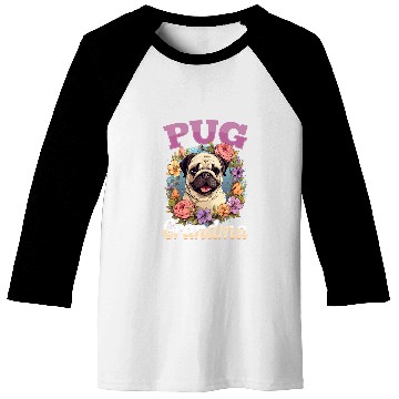 Discover Pug Dog Breed Pet Pug Grandma Baseball Tees