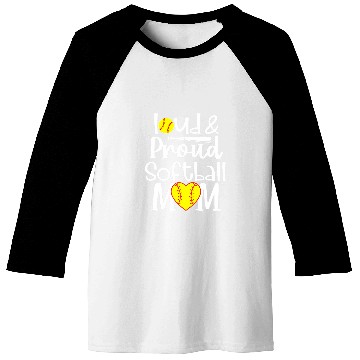 Discover Funny Quote Loud Proud Bleached Softball Mom Baseball Tees