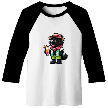 Discover Newfoundland Dog Hawaiian Funny Vacation Baseball Tees