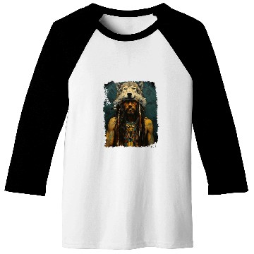 Discover wolfs Native American Man Baseball Tees