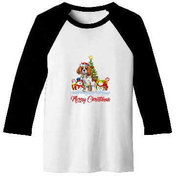 Discover xmass Lighting Cavalier King Charles Spaniel Dog Christmas 4 Baseball Tees