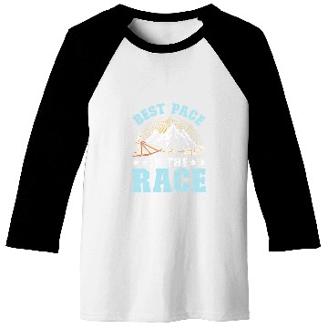 Discover Mushing bests Pace in the Race Dog Sledding Racer Baseball Tees