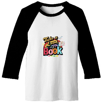 Discover Reading Bookworm Librarian Baseball Tees