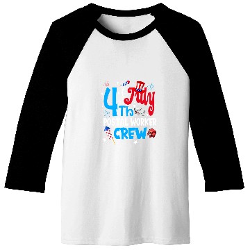Discover 4th Of July Postal Worker Crew Fireworks Baseball Tees