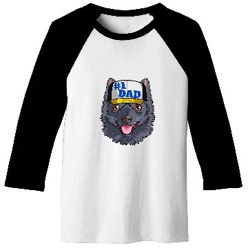 Discover Schipperke 1 Dog Dad Fathers Day Baseball Tees
