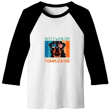 Discover ROTTWEILER BECAUSE HUMANS ARE COMPLICATED Rottie Owner Baseball Tees
