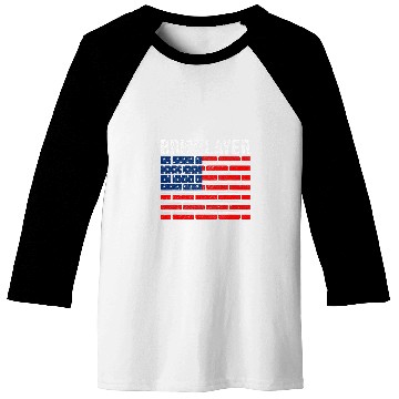 Discover Patriotic Bricklayer Job Bricks Construction Mortar Mason Baseball Tees