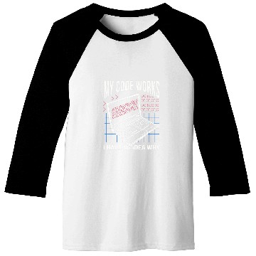 Discover My Code Work No Idea Why Coding Programmer Nerd Software Baseball Tees