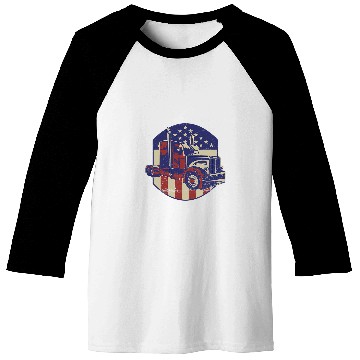 Discover american truck driver us trucker semi truck Baseball Tees