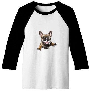 Discover Jumping French Bulldog Baseball Tees