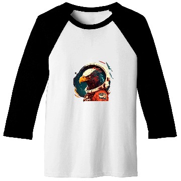Discover Outer Space Eagle on Galaxy Astronaut Eagle Baseball Tees