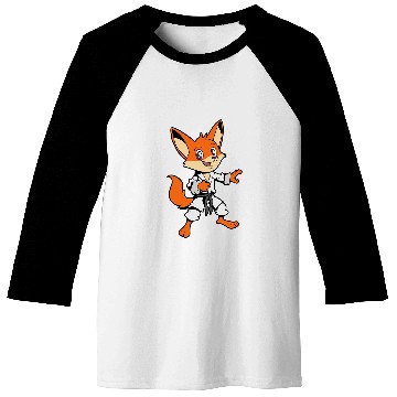 Discover Comic fox does karate Baseball Tees