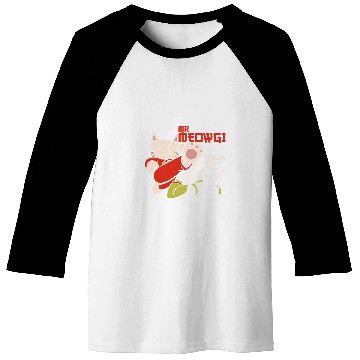 Discover Funny Mr Meowgi Karate Cat Meow design Baseball Tees