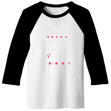 Discover Naughty Nice Carpenter Checked Festive Ugly Christmas Baseball Tees
