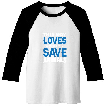 Discover This Boy Loves To Save Animals Baseball Tees