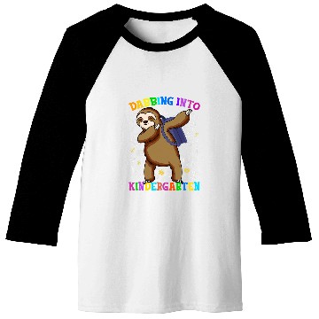 Discover Funny Sloth Into Kindergarten Student Back To School Baseball Tees
