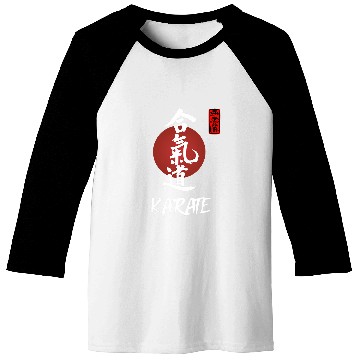 Discover Karate Japanese Calligraphy Martial Arts Group Design Baseball Tees